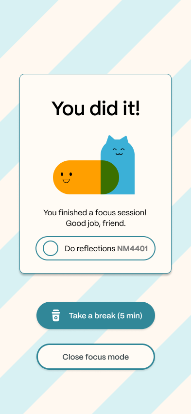 Focus mode ended